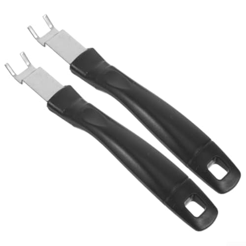 Linnkyfloa 2/4 Stück Grillrost-Heber-Werkzeug – Edelstahl mit hitzebeständigem, rutschfestem Griff für sicheres Grillen und Grillzubehör (vier) von Linnkyfloa