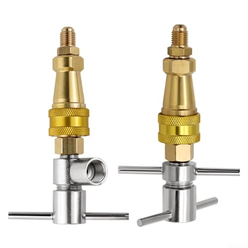 Linnkyfloa 2 Stück Messing-Schnellverbinder für 1/4 Zoll Kupferrohr mit integrierter Unterlegscheibe, auslaufsichere Armaturen für Kühlschrankreparatur oder Installation, langlebiges Zubehör Linnkyfloa 2 Stück Messing-Schnellverbinder für 1/4 Zoll Kupferrohr mit integrierter Unterlegscheibe, auslaufsichere Armaturen für Kühlschrankreparatur oder Installation, langlebiges Zubehör von Linnkyfloa