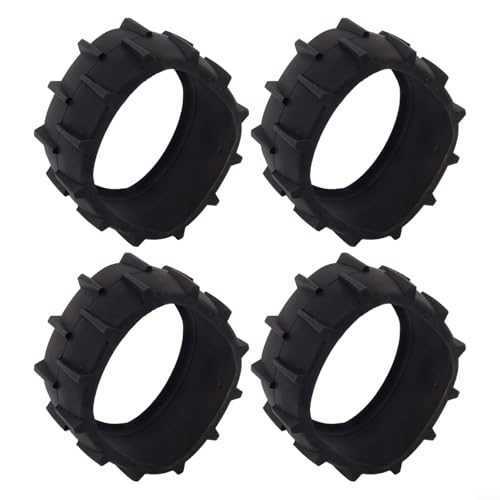 Linnkyfloa Anti-Riemenscheibe für Mähroboter, Ersatzteile, Rasenmähroboter, Zubehör, Gummimaterial, schwarz, 110 x 40 mm, Teile für Rasenroboter, Wartungsgeräte (4 Stück) von Linnkyfloa