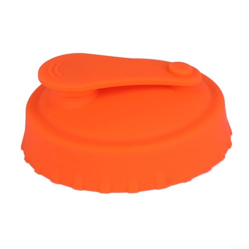 Linnkyfloa Auslaufsicherer, weicher Silikon-Dosendeckel – wiederverwendbares Silikon-Anti-Staub-Design für Bierdosen mit Kohlensäure in Standardgröße (orange) von Linnkyfloa