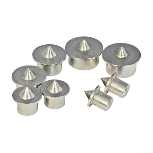Linnkyfloa Dübel-Zapfenausrichtungswerkzeuge, Stahlstiftspitzen, 6 mm, 8 mm, 10 mm, 12 mm, verchromte Holzbearbeitungsbohrer, 8 Stück von Linnkyfloa