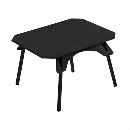 Linnkyfloa Faltbarer Mehrzwecktisch mit zwei Höhen – Indoor Outdoor Camping Strand Tragbarer Klapptisch mit 10 cm und 40 cm Höhe, 48 x 37,5 cm (schwarz) von Linnkyfloa