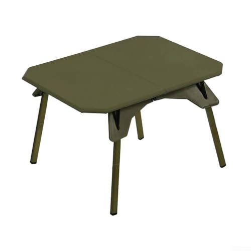 Linnkyfloa Faltbarer Mehrzwecktisch mit zwei Höhen – Indoor Outdoor Camping Strand Tragbarer Klapptisch mit 10 cm und 40 cm Höhe Optionen 48 x 37,5 cm (grün) von Linnkyfloa
