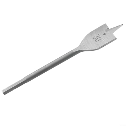 Linnkyfloa Flacher Holzbohrer, Spaten-Bit, 20–38 mm, HCS-Stahl, Holzbearbeitung, Bohrwerkzeug für Holz mit Sechskantschaft, 150 mm Länge (30 mm) von Linnkyfloa