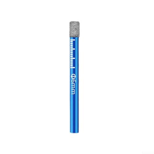 Linnkyfloa Gelöteter Bohrer, Lochöffner für Granit, Keramik, Fliesen, Marmor, Porzellan, Glas, Trockenbohren mit integriertem Schmiermittel (6 mm) von Linnkyfloa