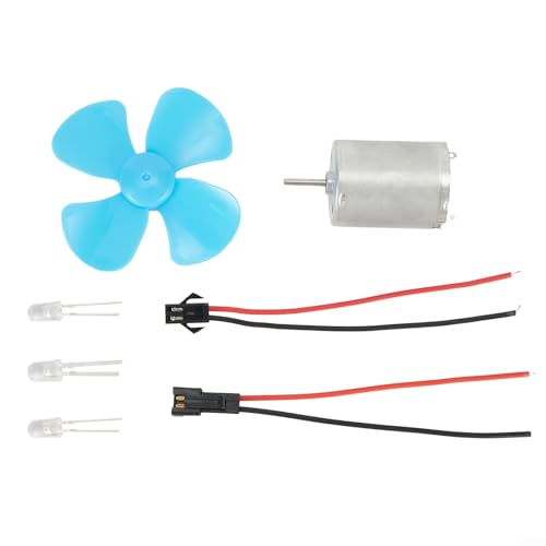 Linnkyfloa Generator-Kit für Windturbinen, DC 0–20 V, Mini-Windmühlen, DIY erneuerbare Energien Kit mit Dioden, 4 Schaufeln, 60 mm Durchmesser von Linnkyfloa