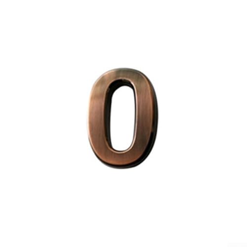 Linnkyfloa Glänzendes 3D-Hausnummern-Türschild mit Bronze-Finish, ABS-Harz, rostfrei, 50 x 35 x 6 mm, Adressschild für Zuhause, Wohnung, Hotel, Briefkasten, Büro (0-) von Linnkyfloa