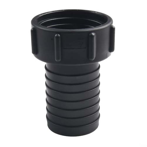 Linnkyfloa IBC-Tankadapter S60X6 Grobgewinde-Anschluss, Regentonne, Wasserhahn-Armatur für Regenwasser-Tragetasche, Gartenschlauchauslass, schwarz (50 mm) von Linnkyfloa