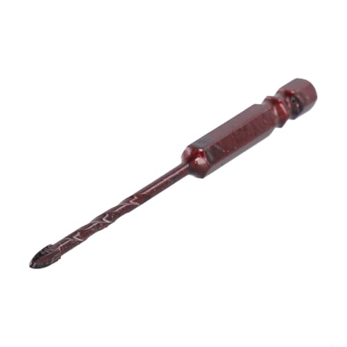 Linnkyfloa Kreuzkopfbohrer-Set für Beton, Fliesen, Glas, Metall, Mauerwerk, Bohrset mit rutschfestem Sechskantgriff, 7-teilig, Rot (3 mm) von Linnkyfloa