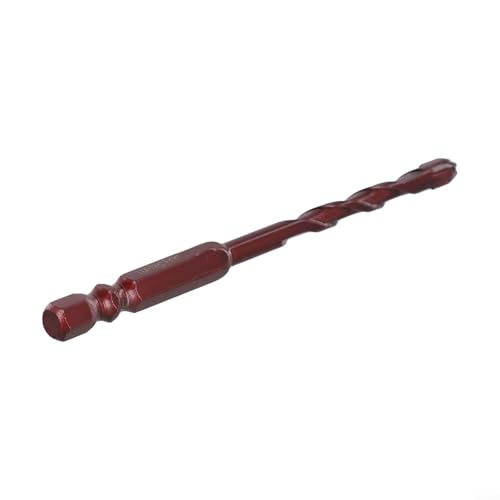Linnkyfloa Kreuzkopfbohrer-Set für Beton, Fliesen, Glas, Metall, Mauerwerk, Bohrset mit rutschfestem Sechskantgriff, 7-teilig, Rot (5 mm) von Linnkyfloa