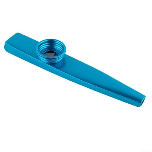 Linnkyfloa Leichte Aluminium-Metall-Kazoo-Mund-Harfe für Anfänger-Musiker, 12 cm, tragbares Musikinstrument in mehreren Farben, perfekt für Partnerauftritte (blau) von Linnkyfloa