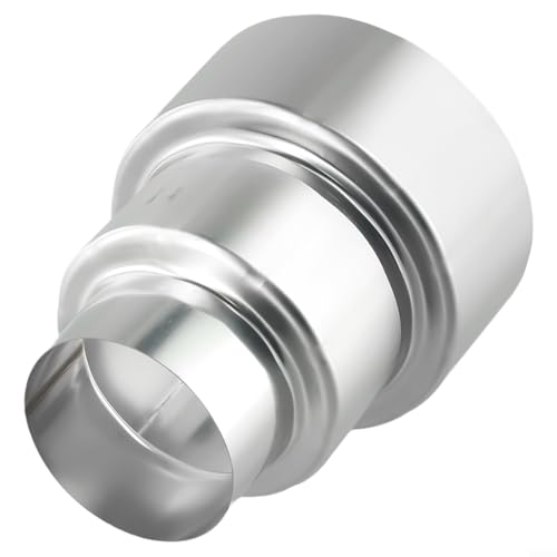Linnkyfloa Ofenrohr-Reduzierstück, Edelstahl-Rohrverbinder-Adapter für Ofenrohr, hitzebeständige Entlüftungsarmatur für Mauerwerk oder doppelwandige Rauchrohre im Haus (Ø100 mm/Ø60 mm) von Linnkyfloa