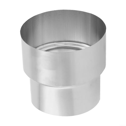 Linnkyfloa Ofenrohr-Reduzierstück, Edelstahl-Rohrverbinder-Adapter für Ofenrohr, hitzebeständige Entlüftungsarmatur für Mauerwerk oder doppelwandige Rauchrohre im Haus (Ø80 mm/Ø70 mm) von Linnkyfloa