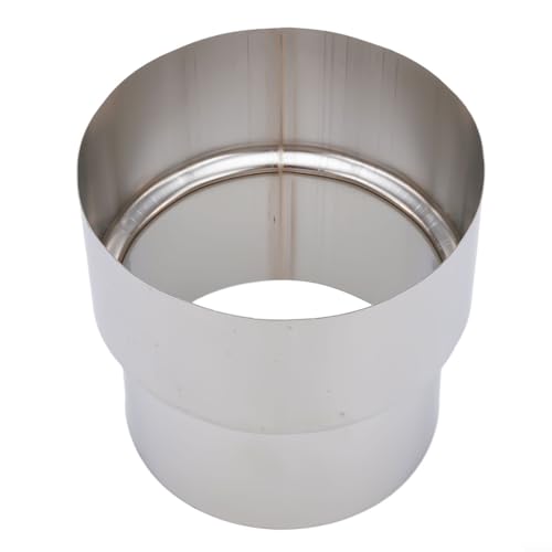 Linnkyfloa Ofenrohr-Reduzierstück, Edelstahl-Rohrverbinder-Adapter für Ofenrohr, hitzebeständige Entlüftungsarmatur für Mauerwerk oder doppelwandige Rauchrohre im Haus (Ø90 mm/Ø80 mm) von Linnkyfloa