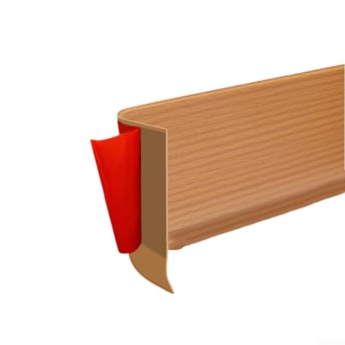 Linnkyfloa PVC-Sockelleiste 5 m x 10 cm, weich, flexibel, wasserdicht, selbstklebend, L-Kanten-Design, für Wand, Boden, Spaltabdeckung und Fugendichtungsband (gelb) von Linnkyfloa