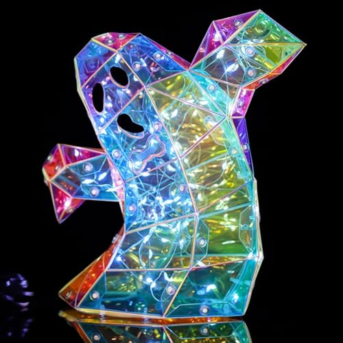 Linnkyfloa Prismatisches schillerndes Grusellicht – mit schillerndem Finish, PET schillerndes Ornament, schnurloses LED-Nachtlicht für Schlafzimmer, Party oder Bad von Linnkyfloa