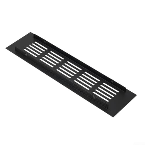 Linnkyfloa Rechteckige Lüftungsgitterabdeckung aus schwarzem Aluminium für Kleiderschrank, Schrank, Schuhschrank, Belüftung, wasserdicht, Legierung (60 x 225 mm) von Linnkyfloa