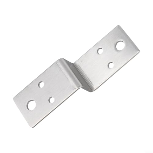 Linnkyfloa Robuste Edelstahl-Eckhalterung, Z-Form, 2,5 mm dick, Winkelbefestigungsplatte für Möbel, Regale, Schränke, Hardware, wasserdicht, rostfrei, mit abgerundeten Kanten (30 mm) von Linnkyfloa
