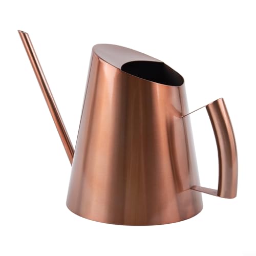 Linnkyfloa Rostbeständige Edelstahl-Gießkanne mit langem Auslauf für Innen- und Außenpflanzenpflege, Präzisionsgießtopf für Blumen, Sukkulenten und Zimmerpflanzen (400 ml Gold) von Linnkyfloa