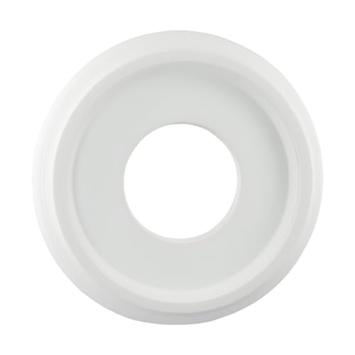 Linnkyfloa Runde Deckenleuchte Medaillon PU dekorative Abdeckplatte 25 cm außen 10 cm Innendurchmesser wasserdicht für Deckenventilator Leuchten weiß von Linnkyfloa