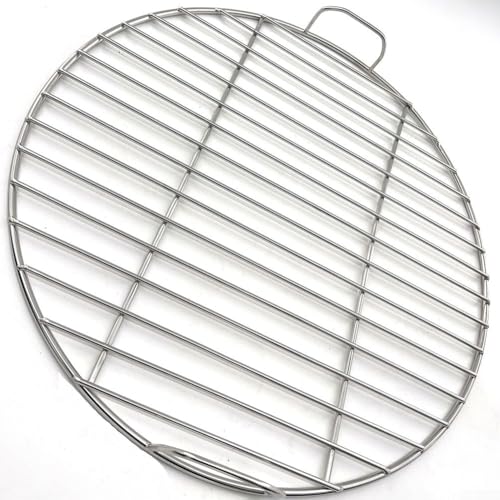Linnkyfloa Runder Grillrost – mit Grill-Clips aus Edelstahl für 7432 Modelle, 57 cm, Kugel-Holzkohlegrill, BBQ, Grillteile, antihaftbeschichtet (45 cm) von Linnkyfloa