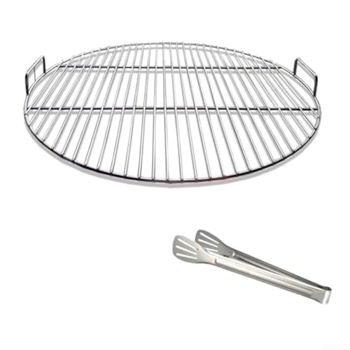 Linnkyfloa Runder Grillrost – mit Grill-Clips aus Edelstahl für 7432 Modelle, 57 cm, Kugel-Holzkohlegrill, BBQ, Grillteile, antihaftbeschichtet (53 cm) von Linnkyfloa