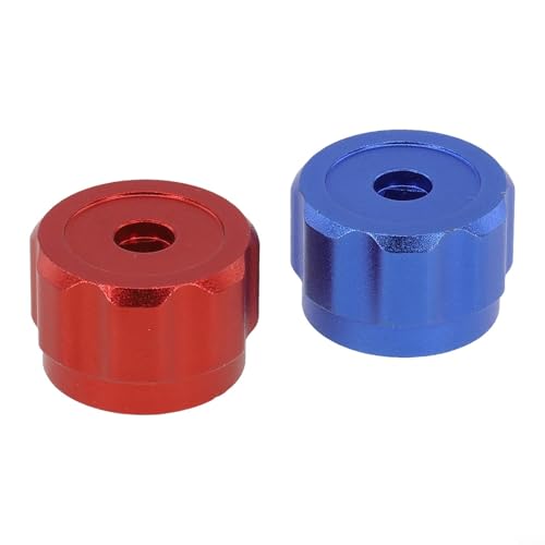 Linnkyfloa Rundes Radgriff-Set aus Aluminiumlegierung, für HVAC-Verteiler-Messgerät und Outdoor-Wasserhahn-Reparatur, 34 mm Durchmesser, 22 mm Höhe, 6,6 mm quadratisches Befestigungsloch von Linnkyfloa