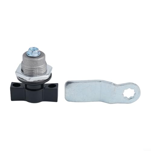 Linnkyfloa Schlüssellose Schrank-Drehschlösser – mit zylindrischem Zungen-Nockenschloss-Mechanismus, Aluminiumlegierung, Verteilerschrank-Türschloss (schwarz) von Linnkyfloa