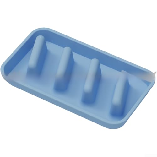 Silikon-Taco-Tablett für Tortillas mit rutschfester Unterseite, flexible, leicht zu reinigende Servierschale für mehrere Tacos und Beläge (Azur) von Linnkyfloa