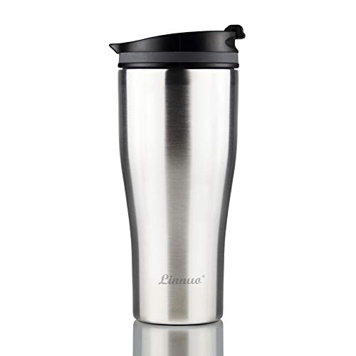 Linnuo Thermobecher Kaffeebecher to go Becher 380ml Trinkbecher Auslaufsicher perfekt fürs Auto & unterwegs Thermobecher klein für Kaffee & Tee Travel Mug Edelstahl Linnuo Thermobecher Kaffeebecher to go Becher 380ml Trinkbecher Auslaufsicher perfekt fürs Auto & unterwegs Thermobecher klein für Kaffee & Tee Travel Mug Edelstahl von Linnuo