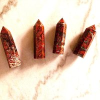 Hochwertig = Roter Jaspis | Punktturm Kristall von LinoCrystals