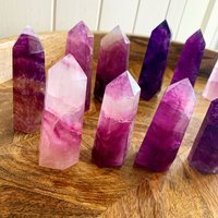 Seltene - Rotrosa Fluorit | Punktturm Kristall von LinoCrystals