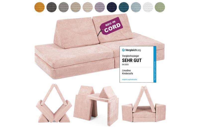 Linodino Kindersofa Spielsofa I aus Schaumstoff Bausteine I Spielcouch für Kinder, 3 Jahre Garantie von Linodino