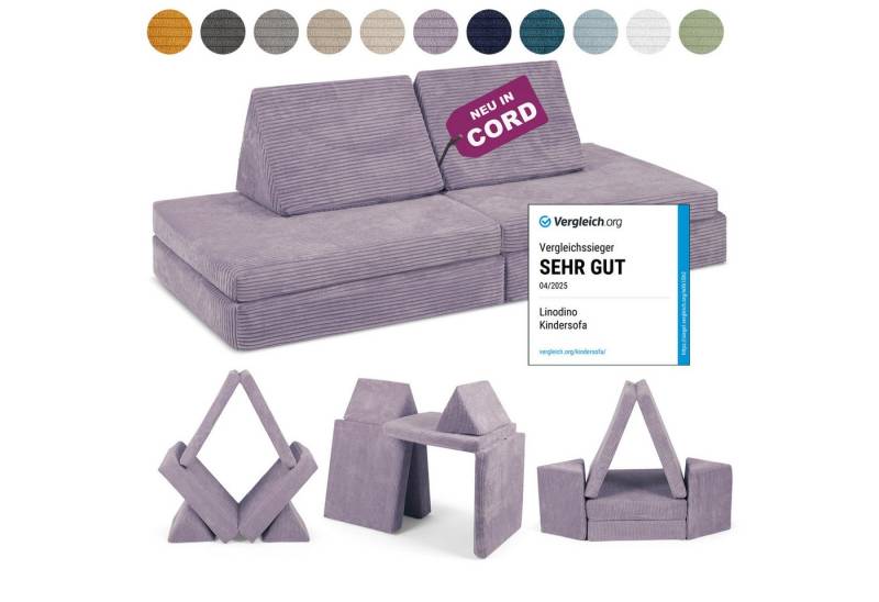 Linodino Kindersofa Spielsofa I aus Schaumstoff Bausteine I Spielcouch für Kinder, 3 Jahre Garantie von Linodino