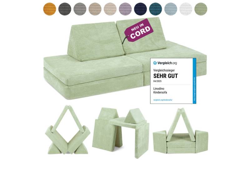 Linodino Kindersofa Spielsofa I aus Schaumstoff Bausteine I Spielcouch für Kinder, 3 Jahre Garantie von Linodino