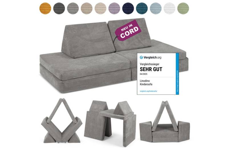 Linodino Kindersofa Spielsofa I aus Schaumstoff Bausteine I Spielcouch für Kinder, 3 Jahre Garantie von Linodino