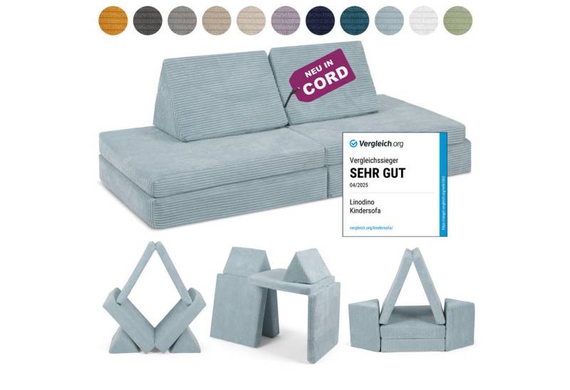 Linodino Kindersofa Spielsofa I aus Schaumstoff Bausteine I Spielcouch für Kinder, 3 Jahre Garantie von Linodino