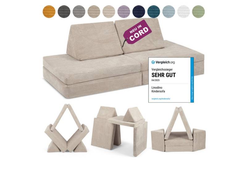 Linodino Kindersofa Spielsofa I aus Schaumstoff Bausteine I Spielcouch für Kinder, 3 Jahre Garantie von Linodino