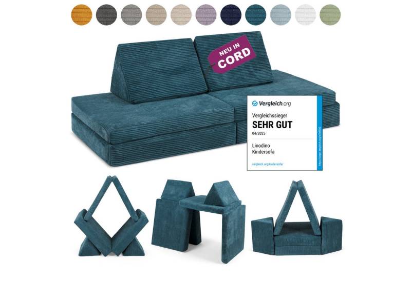 Linodino Kindersofa Spielsofa I aus Schaumstoff Bausteine I Spielcouch für Kinder, 3 Jahre Garantie von Linodino
