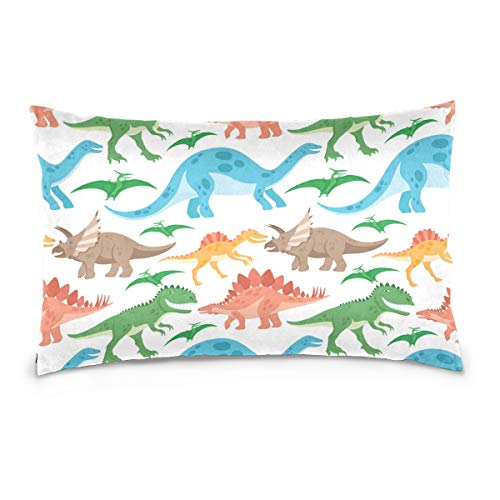 Linomo Kissenbezug 40x60 cm, Süß Dinosaurier Dekorative Kissenbezug Kissenhülle für Couch Sofa Bett Hause von Linomo