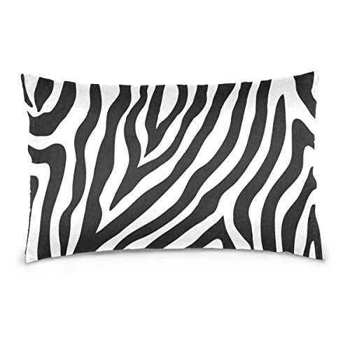 Linomo Kissenbezug 40x60 cm, Tier Zebra Druck Dekorative Kissenbezug Kissenhülle für Couch Sofa Bett Hause von Linomo