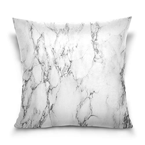Linomo Kissenbezug 45x45 cm, Kunst Schwarz Weiß Marmor Dekorative Kissenbezug Kissenhülle für Couch Sofa Bett Hause von Linomo