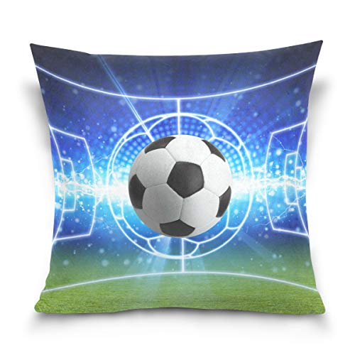 Linomo Kissenbezug 50x50 cm, Galaxis Fußball Sport Ball Dekorative Kissenbezug Kissenhülle für Couch Sofa Bett Hause von Linomo