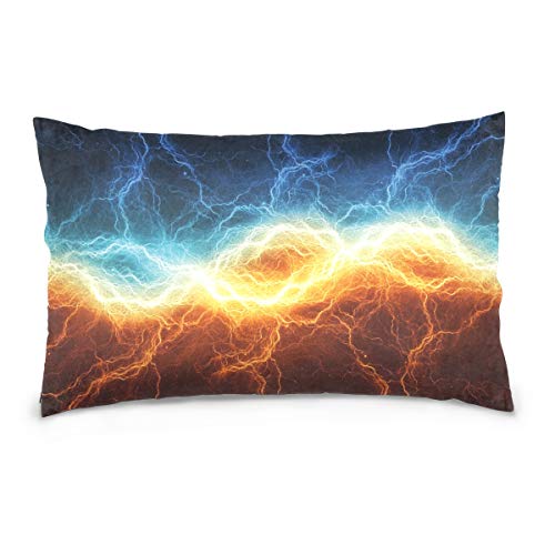 Linomo Kissenbezug 50x65 cm, Galaxis EIS Feuer Weltraum Dekorative Kissenbezug Kissenhülle für Couch Sofa Bett Hause von Linomo