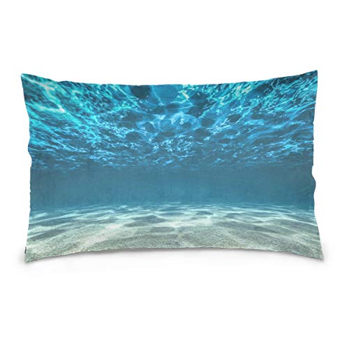 Linomo Kissenbezug 50x75 cm, Ozean Meer Unterwasser Dekorative Kissenbezug Kissenhülle für Couch Sofa Bett Hause von Linomo
