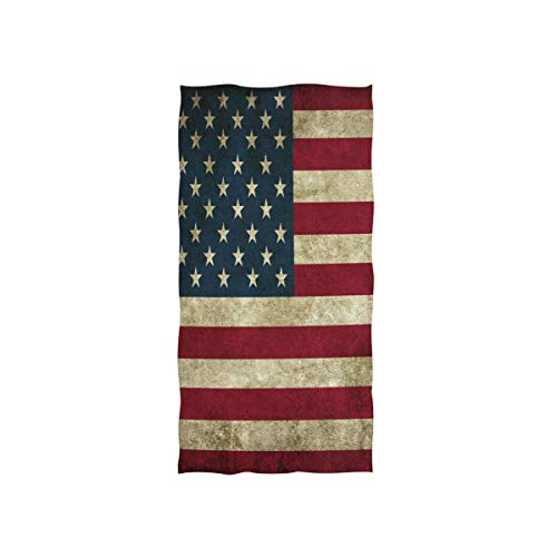 linomo Handtuch Jahrgang USA Amerikanisch Flagge Handtuch Baumwolle Gesicht Towel Dish Geschirrtuch für Kinder Mädchen Jungen von Linomo