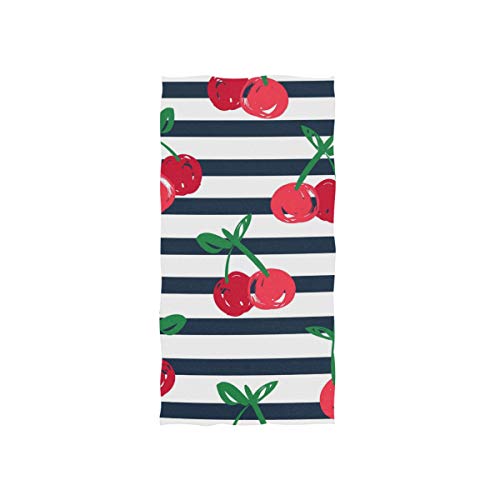 linomo Handtuch Kirsche Muster Handtuch Baumwolle Gesicht Towel Dish Geschirrtuch für Kinder Mädchen Jungen von Linomo