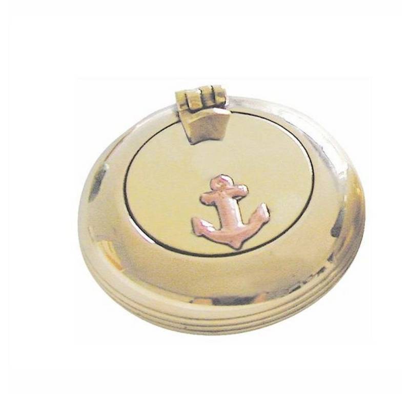 Linoows Aschenbecher Aschenbecher, maritimer Klappascher, Messing Taschen Ascher, Deckel von Linoows