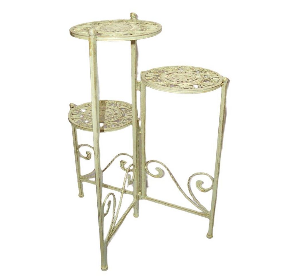 Linoows Blumenständer Blumen Etagere, Blumenhocker, Eisen Blumentisch, Pflanzentreppe mit drei Ebenen von Linoows