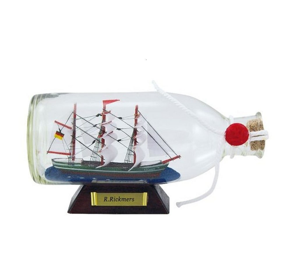 Linoows Dekoobjekt Buddelschiff, Flaschenschiff "Rickmer Rickmers" (1x), "Rickmer Rickmers", Segelschiff in der Schnaps Flasche 16 cm von Linoows
